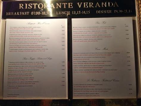 villa d'este menu.